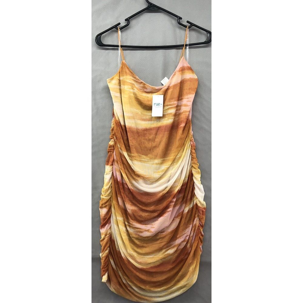 New Rue 21 Orange Sleeveless Dress Young Adult Size 3X Women Summer Casual
